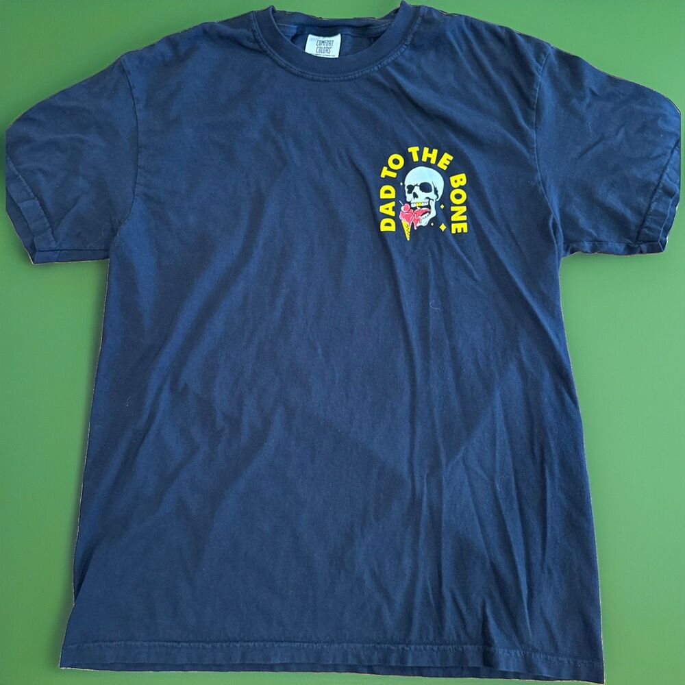 Dad To The Bone Graphic Print Tshirt Size Large Black Good Used Condition